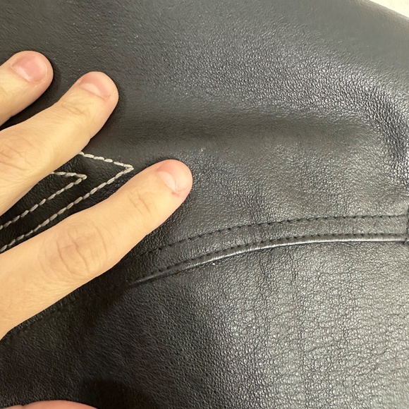 Hypo Active Genuine Leather Black Western Style Blazer Sz Medium - Picture 8 of 9